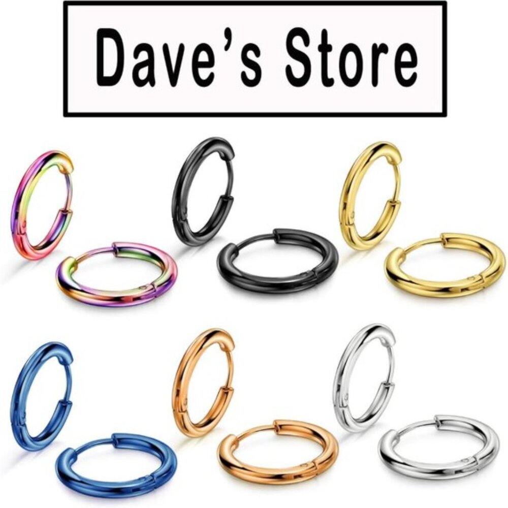 ⚡Sterling Silver Hoop Earrings for Women Men Small Classic Round Jewelry Gift - Picture 2 of 5